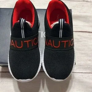 Nautica Boys' Ribbed Mattoon Sneakers - Navy Toddler Shoes Size 5